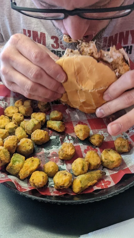 Chicken Bacon Ranch Sandwich w Crispy Fried Okra